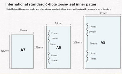 A5 A6 A7 Loose Leaf Notebook Refill Paper