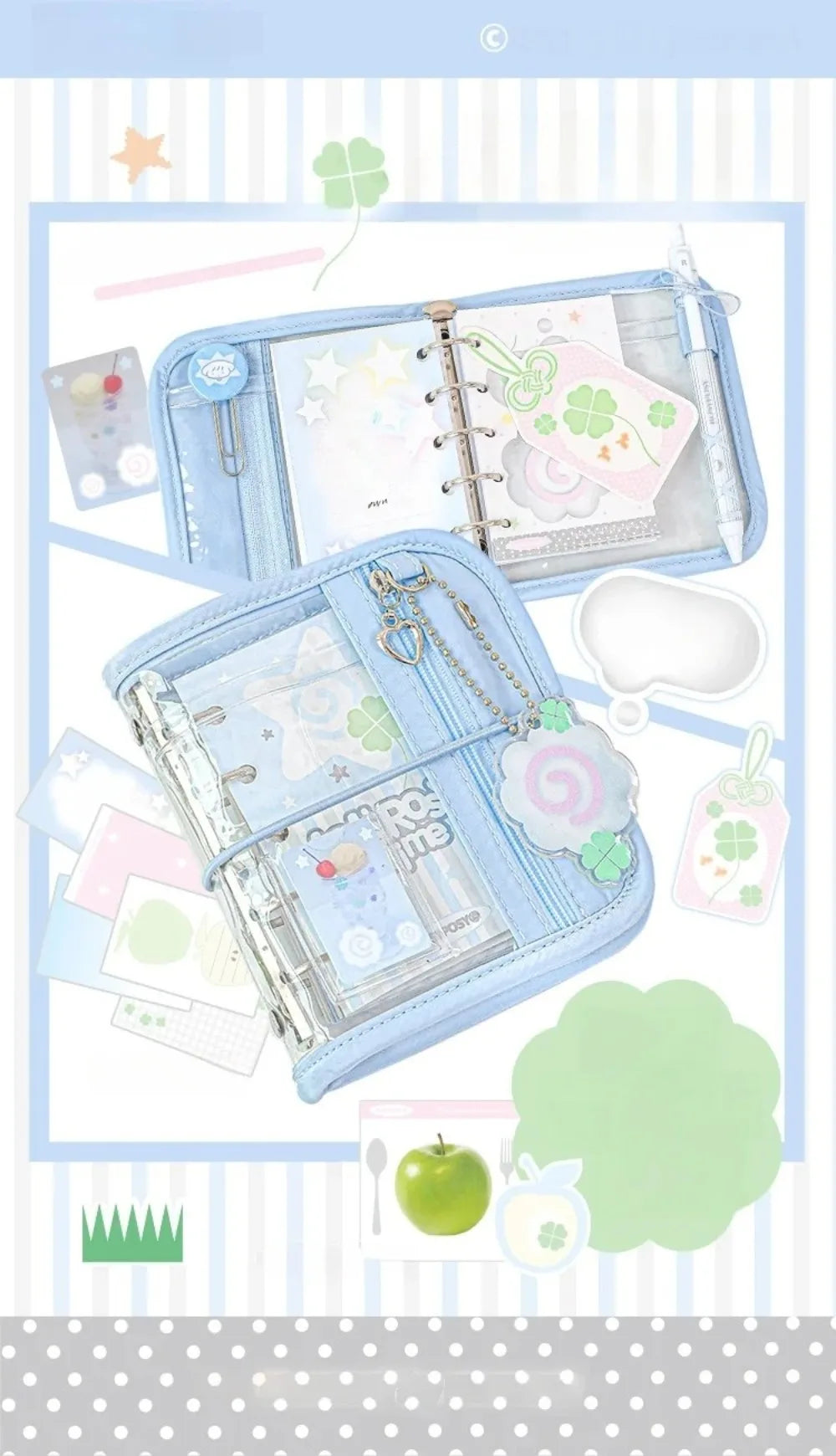 Cute Retro M5 Binder Scrapbook Set