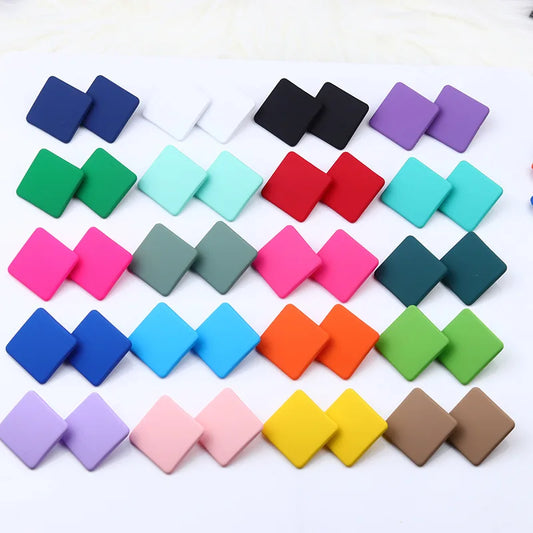 Acrylic Square Stud Earrings