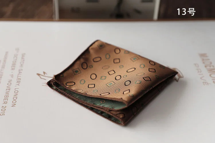 Korean Retro Geometric Pocket Square