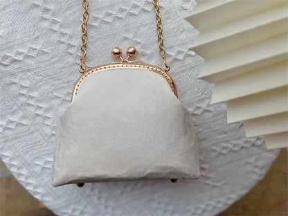Vintage Green Velvet Pearl Clutch Bag