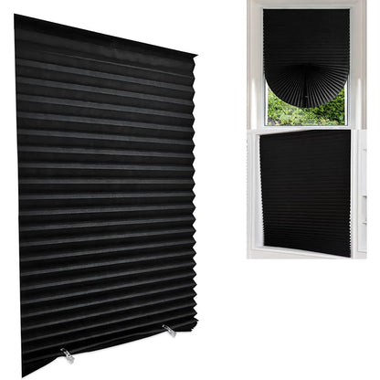 Self-Adhesive Pleated Blackout Window Blind