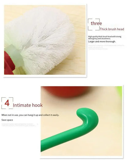 Decorative Cherry-Shaped Toilet Brush & Holder