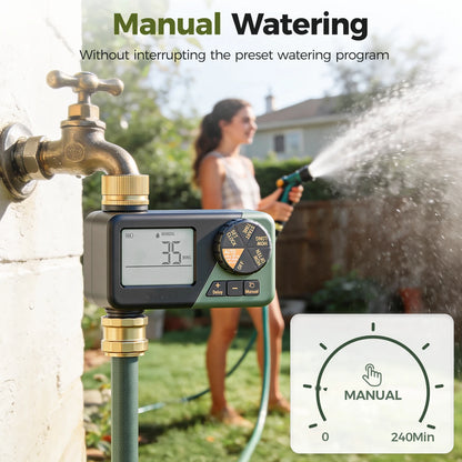 Programmable Garden Water Timer with Brass Fittings
