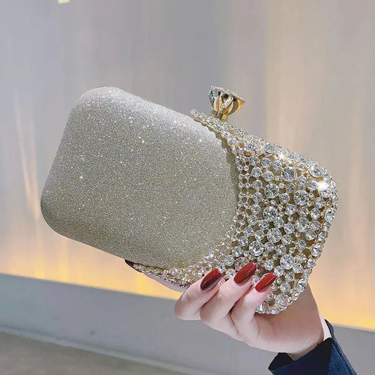 Crystal Embellished Evening Clutch Bag