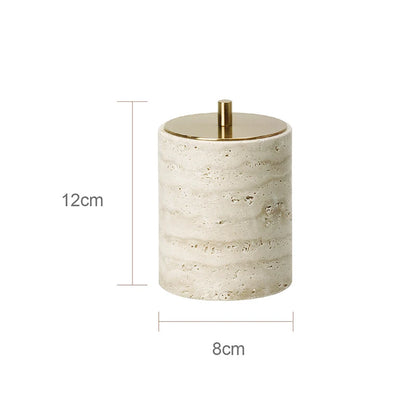 Travertine-Style Bathroom Accessories Set