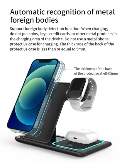 3-in-1 Foldable Wireless Charging Station