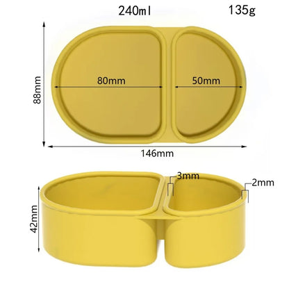Premium Silicone Double Compartment Snack Box