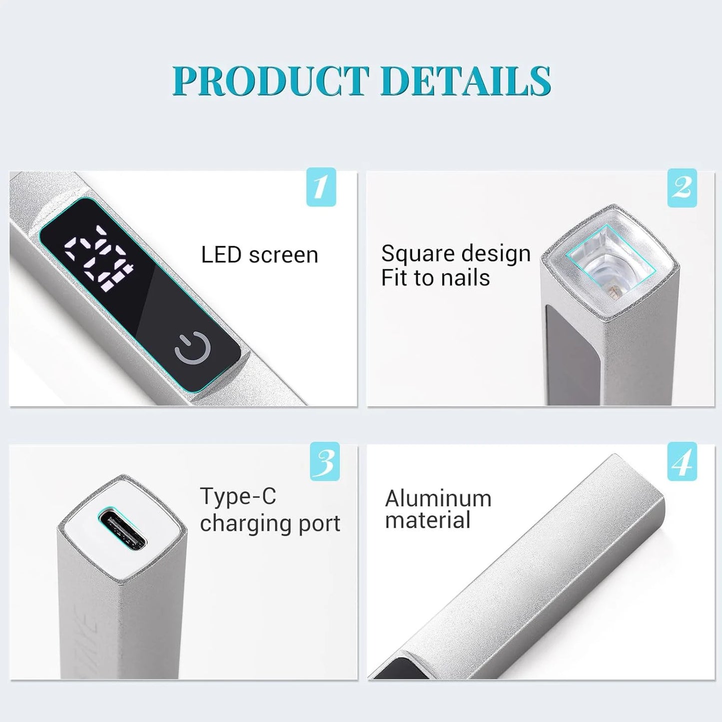 Portable Rechargeable UV LED Nail Lamp