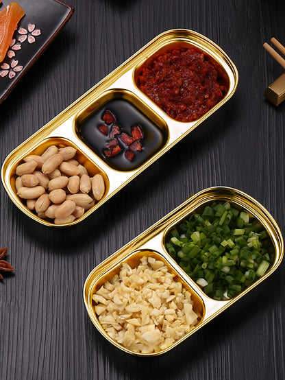 Korean Style Stainless Steel Sauce & Seasoning Serving Dish