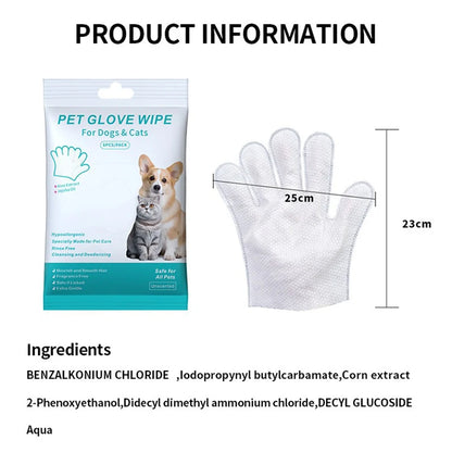 Pet Grooming Cleaning Glove Wipes