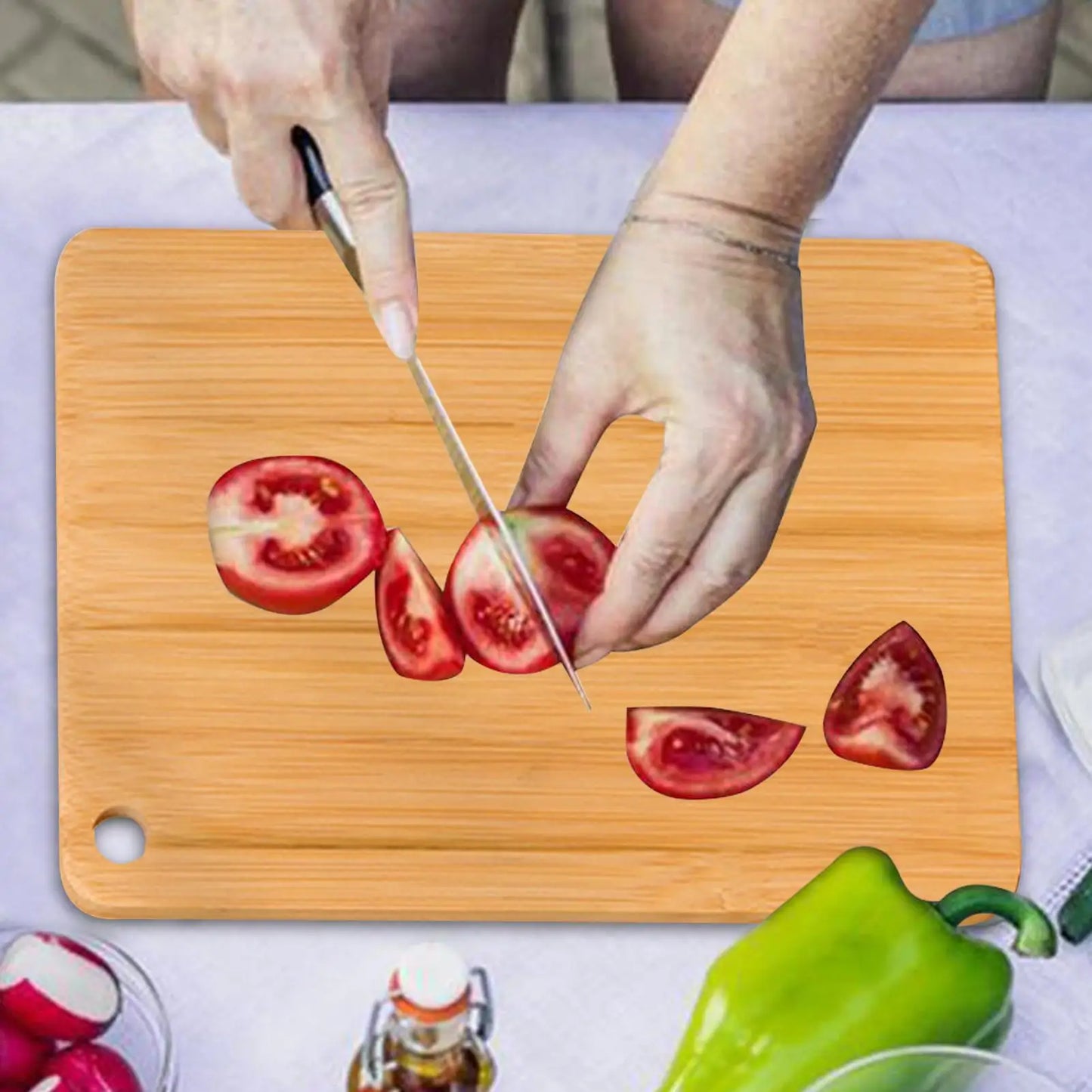 Bamboo Wooden Cutting Board for Meat, Fruit & Vegetables