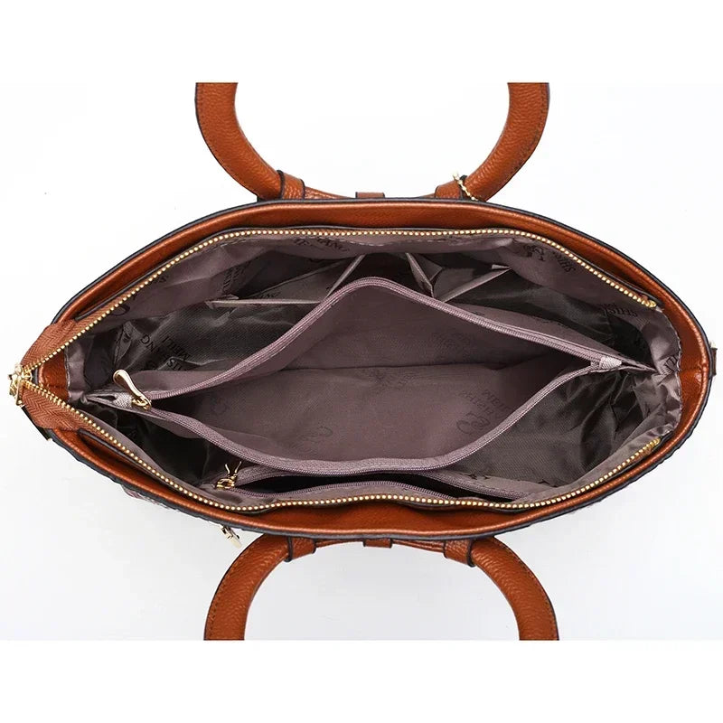 Women’s Crocodile-Embossed Tote & Shoulder Bag