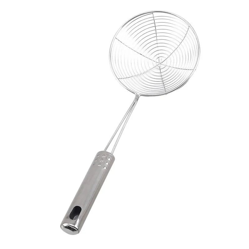 Fine Mesh Stainless Steel Oil Skimmer & Food Strainer