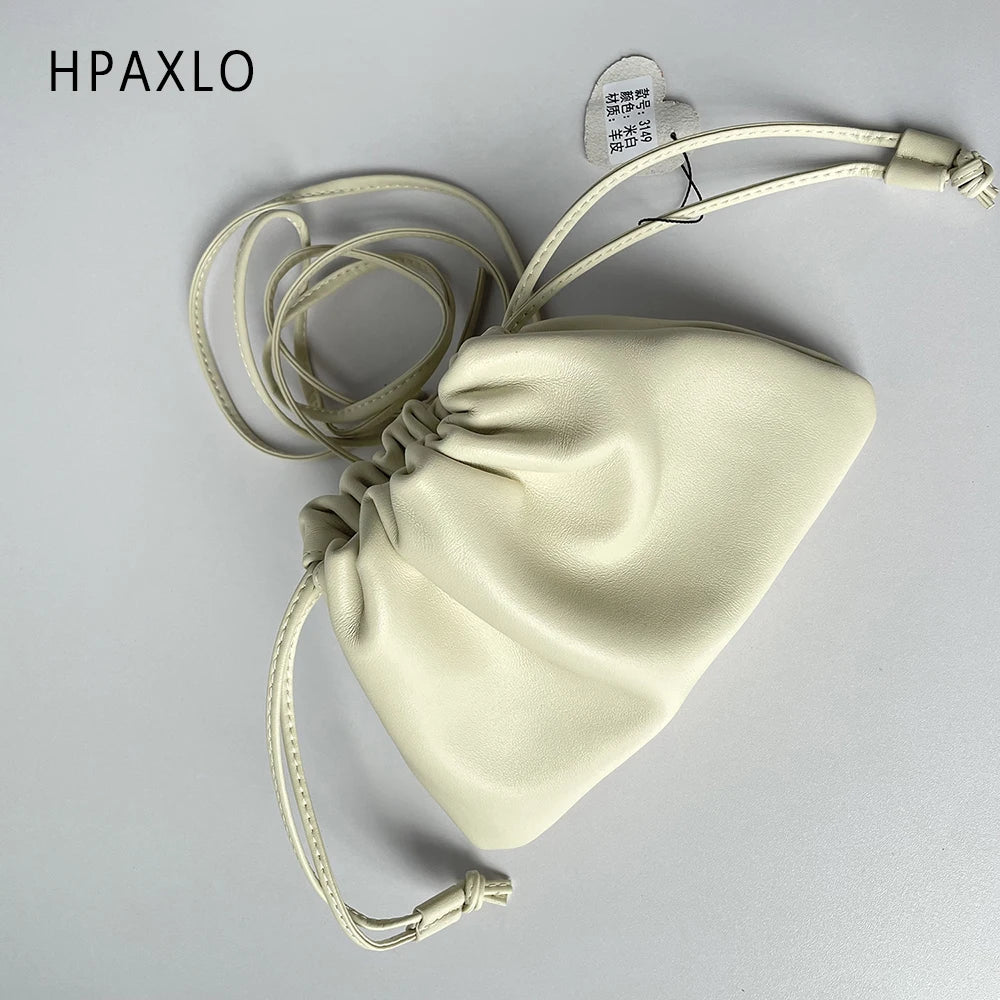 Genuine Leather Cloud Shoulder Bag