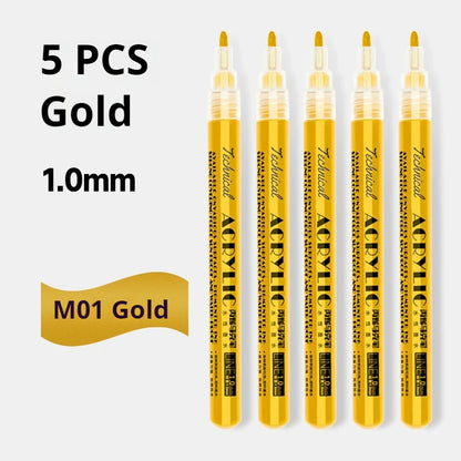Metallic Acrylic Paint Marker Pens Set