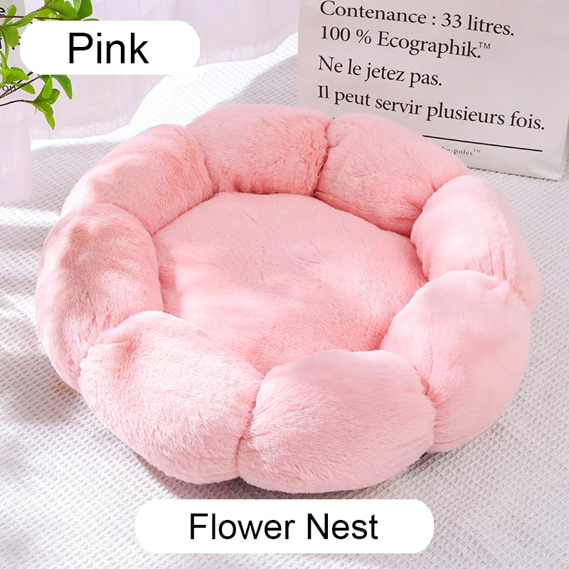 Calming Plush Donut Pet Bed