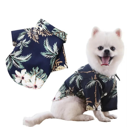 Hawaiian Beach Pet Vest – Breathable Summer Dog & Cat Shirt