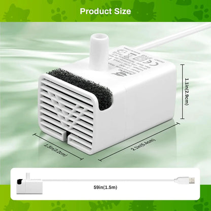 JY-830 Ultra Quiet Cat Water Fountain Replacement Pump