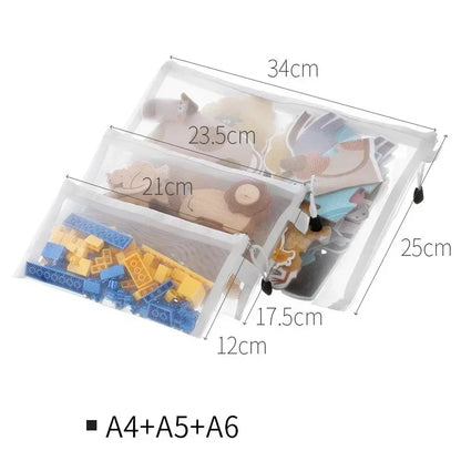 Transparent Mesh Document & Puzzle Storage Bags