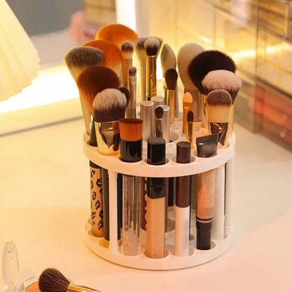 Rotating Makeup Brush Holder with 45 Holes