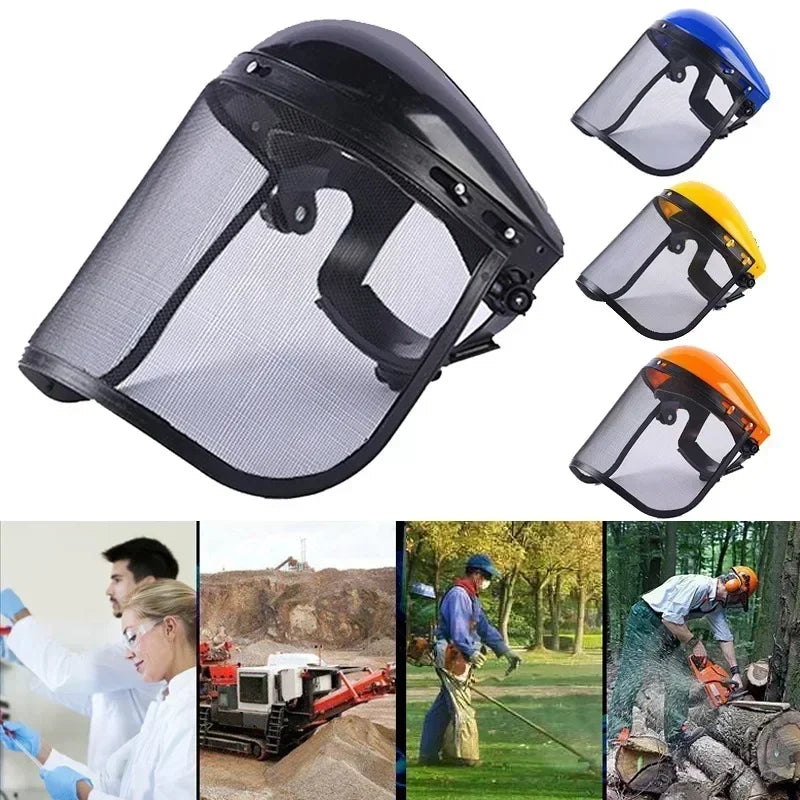 Garden Safety Helmet with Mesh Face Shield