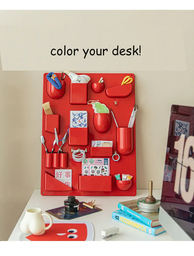 Wall-Mounted Modular Storage Organiser Board