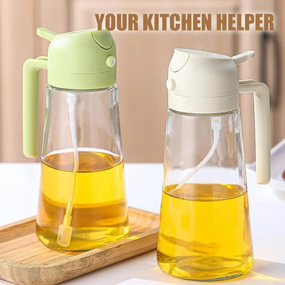2-in-1 Glass Oil Spray Bottle