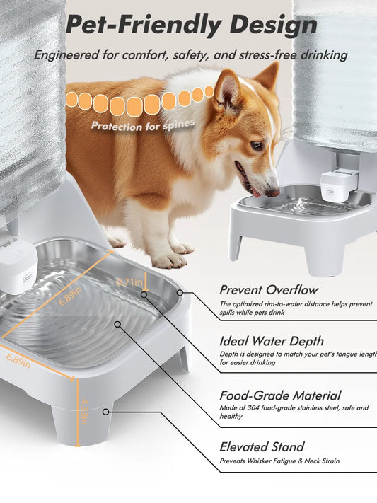 Furpipi 8L Elevated Automatic Pet Water Dispenser