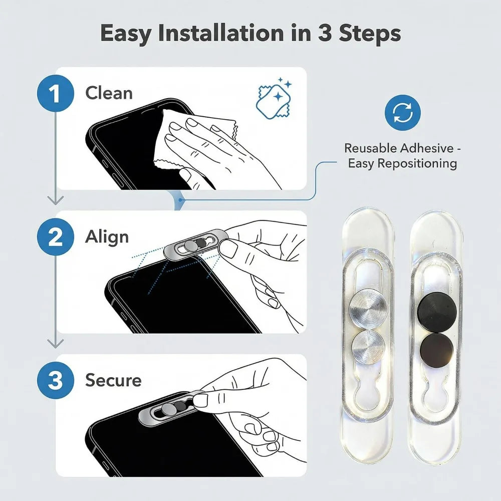 iPhone Dual Camera Privacy Cover Slider – Anti-Peep Lens Shield