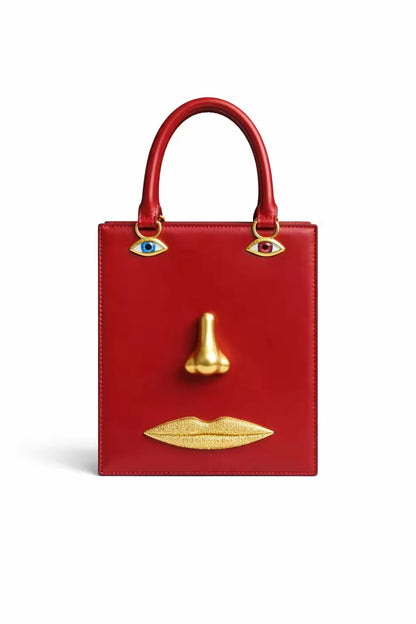 Vintage Mini PU Leather Crossbody Tote Bag