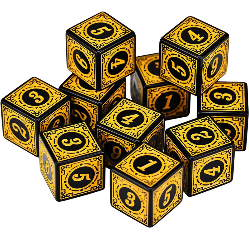 Acrylic D6 Polyhedral Dice Set