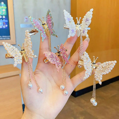 Butterfly Tassel Hair Clip