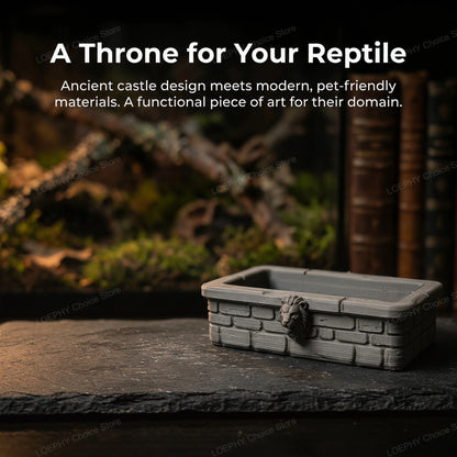 Castle Style Reptile Water Bowl