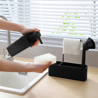 Matte Black Kitchen Soap Dispenser Set