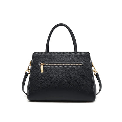 Luxury Cow Leather Doctor Style Tote Bag with Messenger Strap