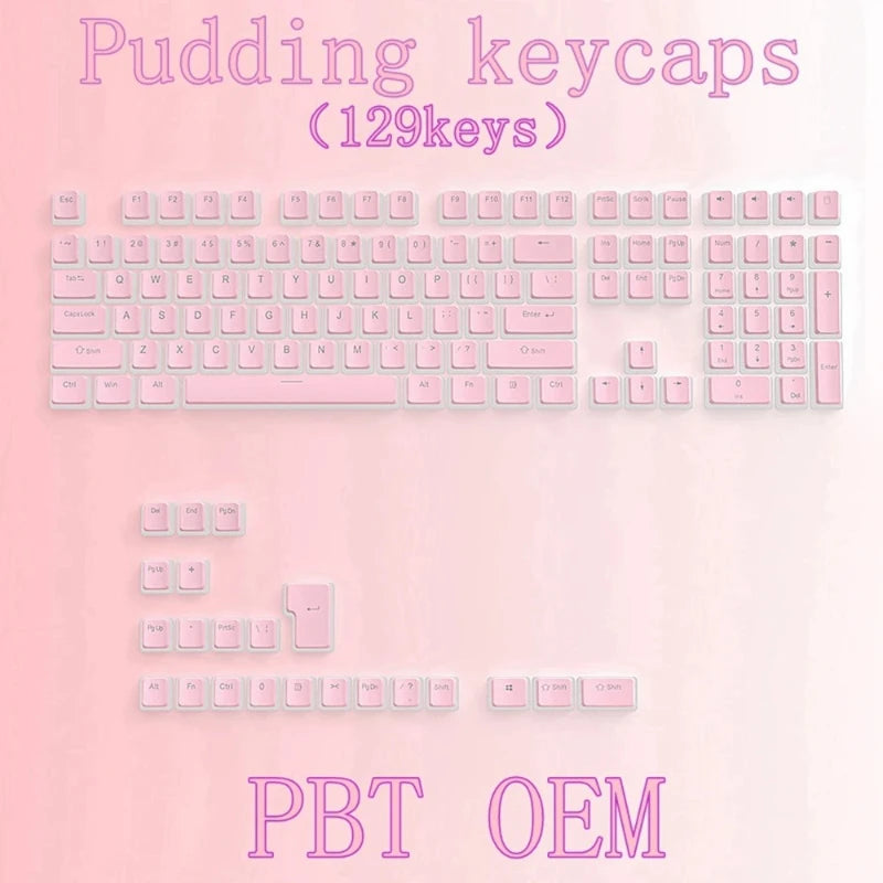 129-Key Pudding PBT Keycap Set