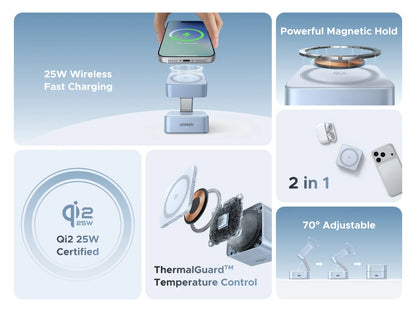 Qi2 2-in-1 Magnetic Wireless Charger Stand