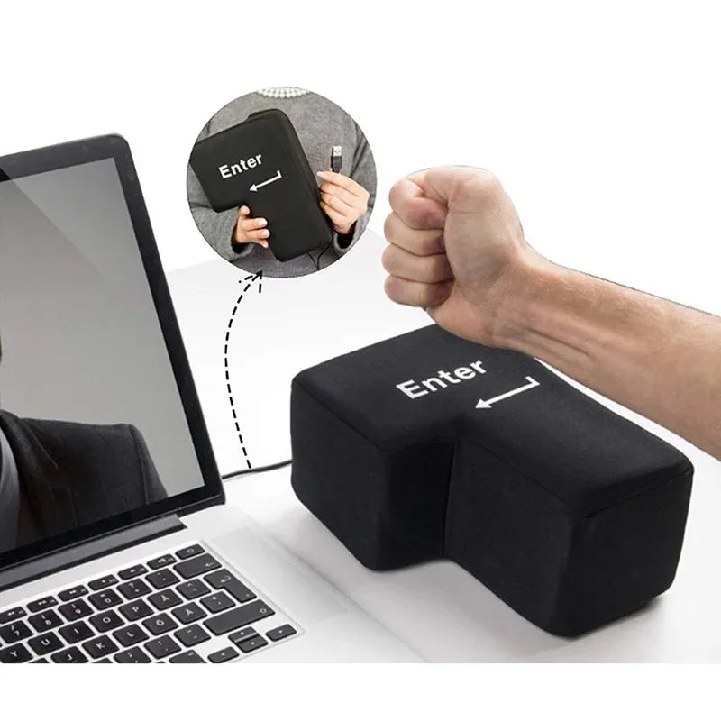 Oversized USB Enter Key Stress Relief Cushion