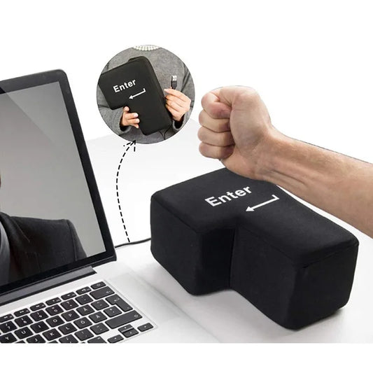 Oversized USB Enter Key Stress Relief Cushion