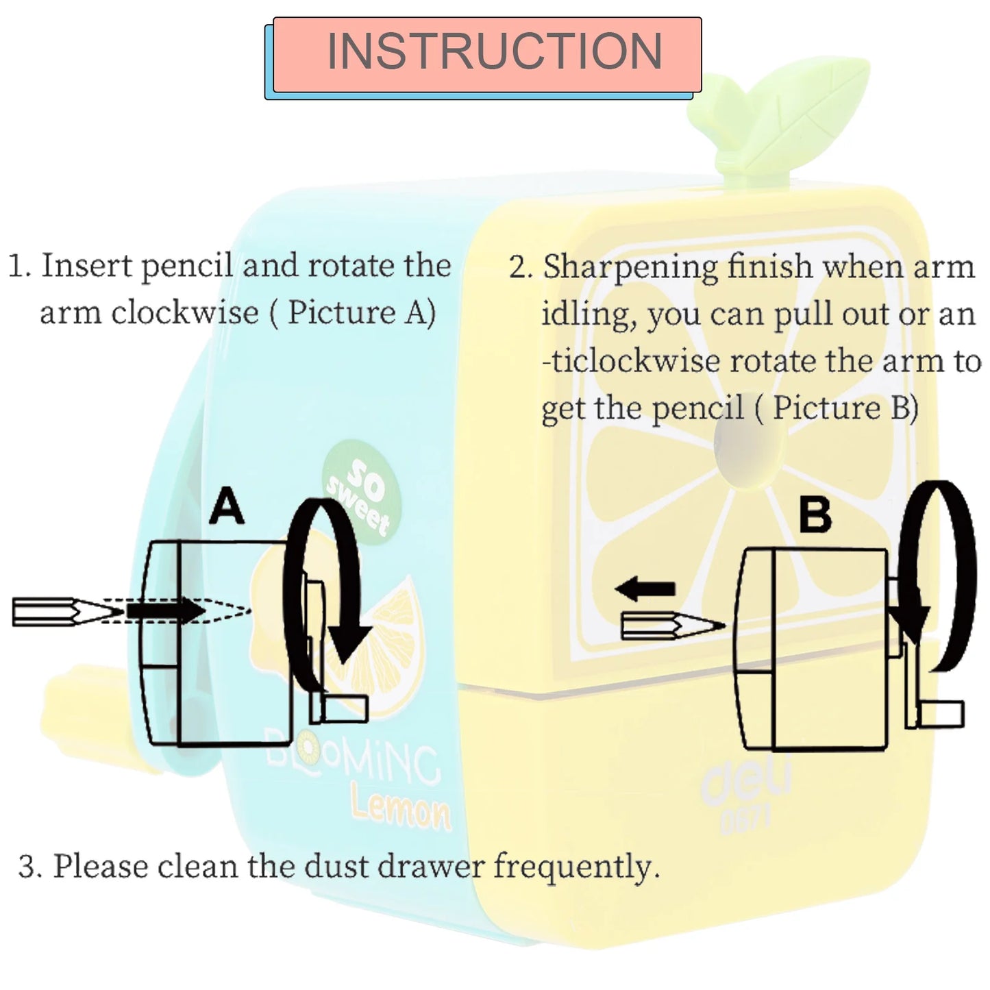 DELI Rotary Pencil Sharpener