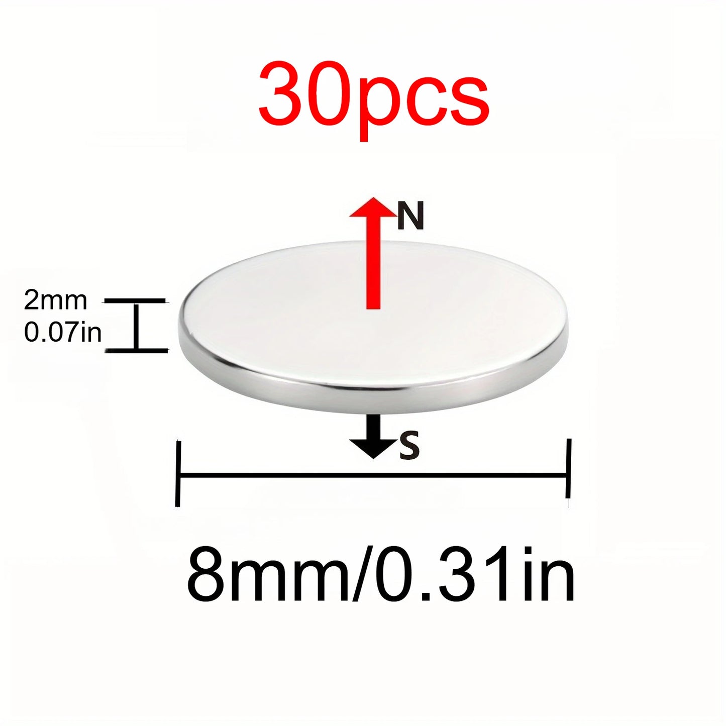 8×2mm Neodymium Disc Magnets