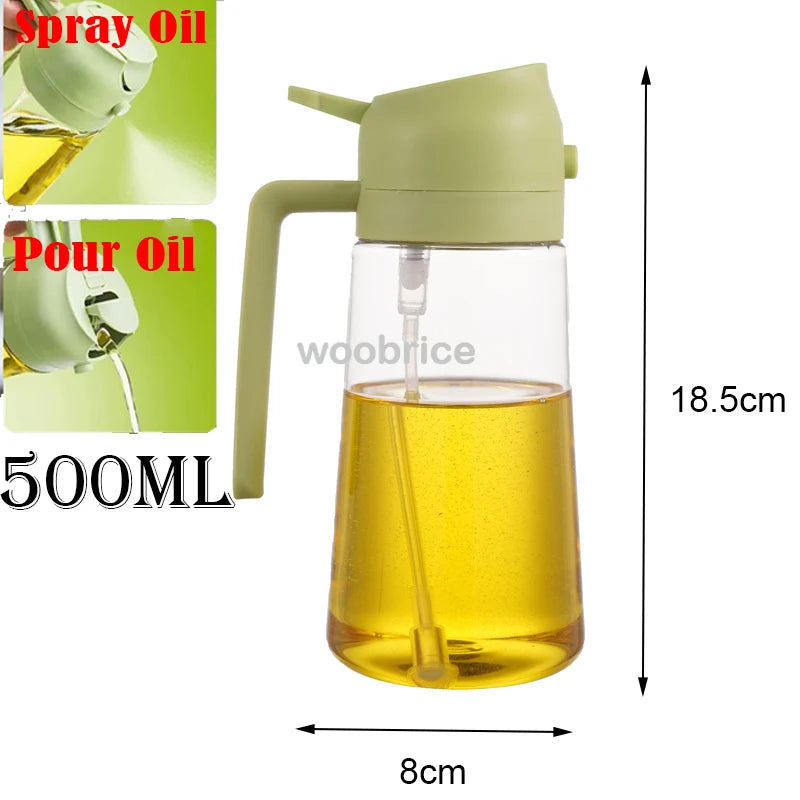 2-in-1 Oil Sprayer & Dispenser Bottle for Cooking