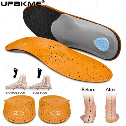 PU Leather Orthotic Arch Support Insoles