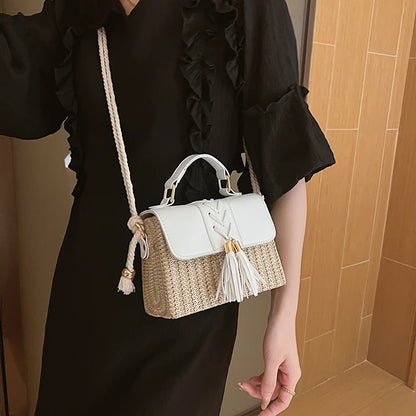 Straw Crossbody Beach Handbag
