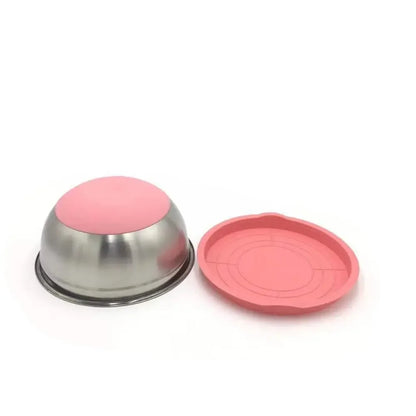 Stainless Steel Mixing Bowl with Lid & Non-Slip Silicone Base