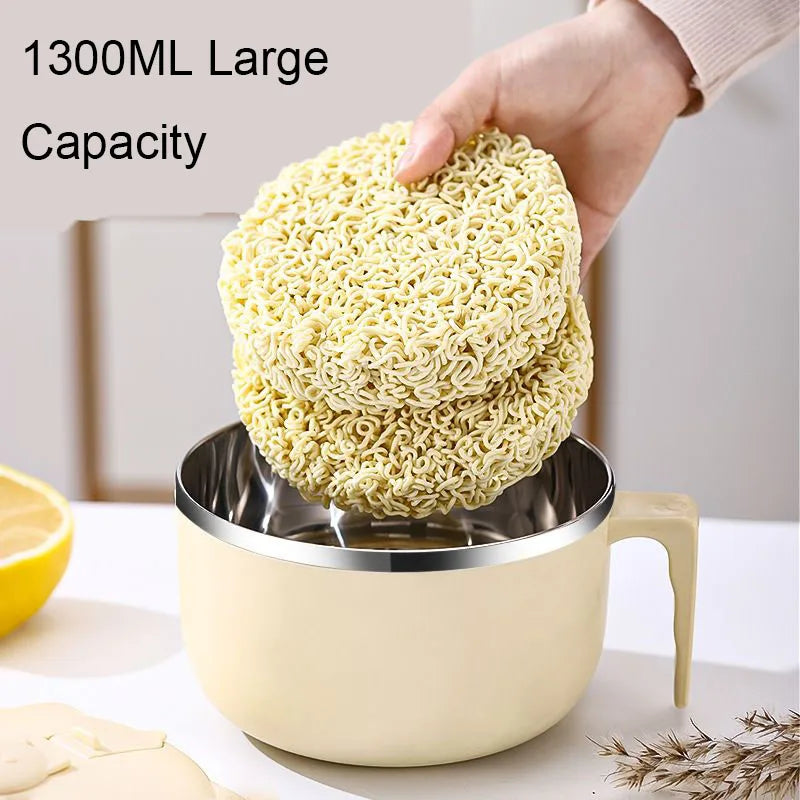 304 Stainless Steel Instant Noodle Bowl with Lid