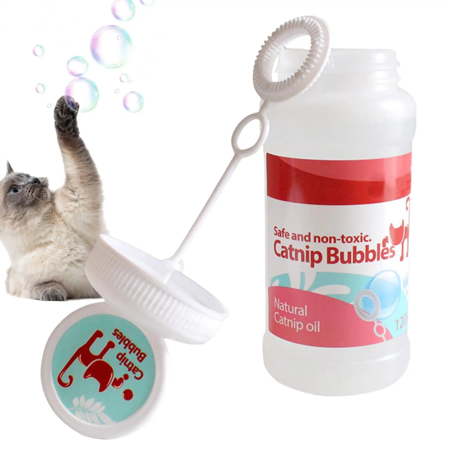 Catnip Infused Bubble Play Toy for Indoor & Outdoor Cats