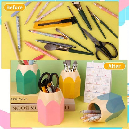 Pencil Shaped Desktop Pen Holder