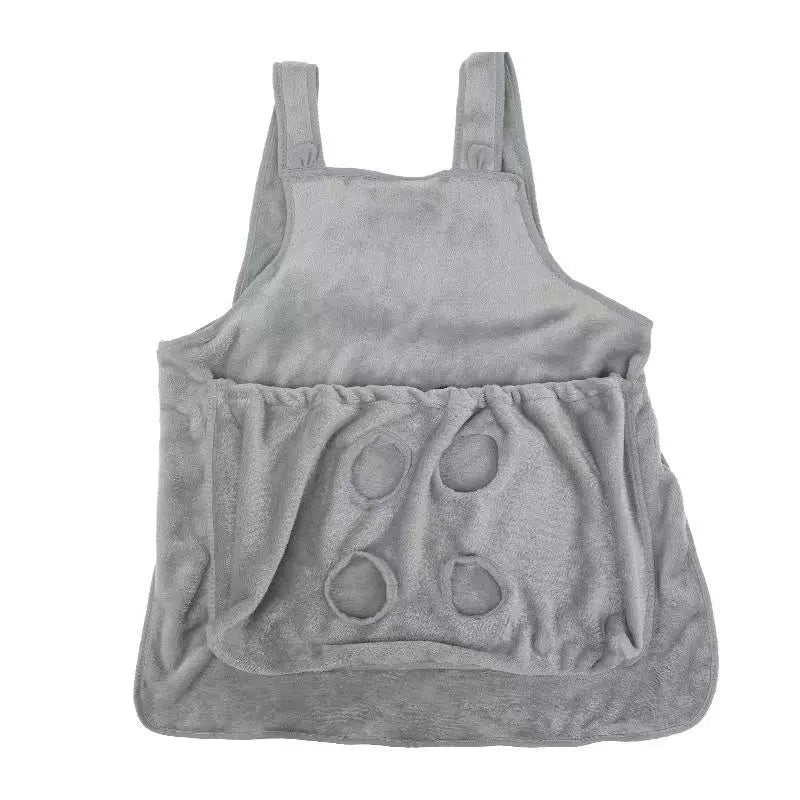 Plush Cat Carrier Apron with Cozy Pouch